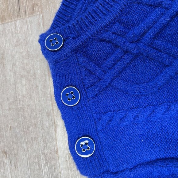 Talbots Lambswool Blend Blue Crewneck Sweater Size Medium - Picture 5 of 5